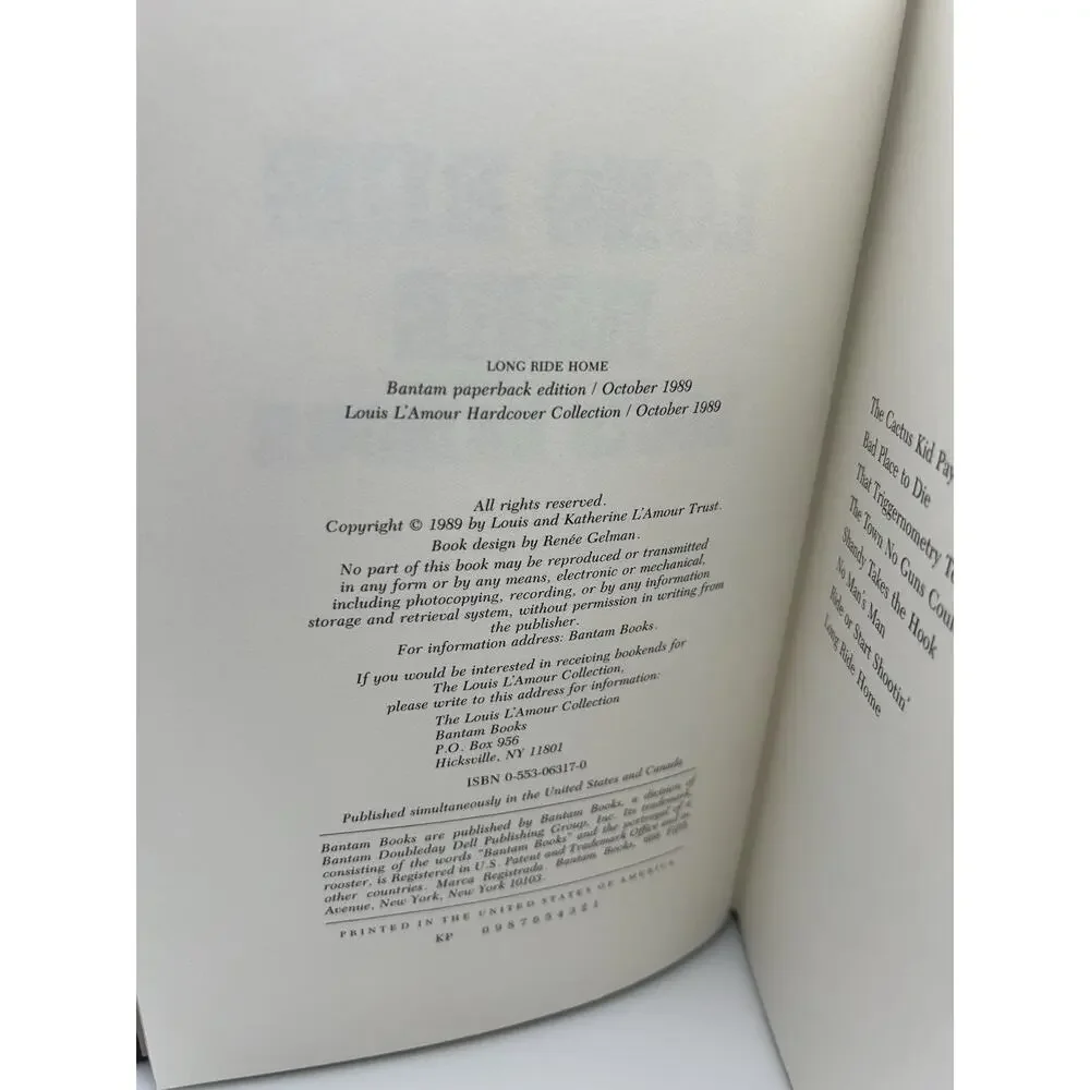 LONG RIDE HOME Louis L'Amour Leatherette Collection Western Cowboy Short Stories
